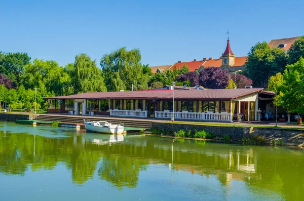 View Rowing Club Situated Shore Bega River Timisoara Romania — Stockfoto