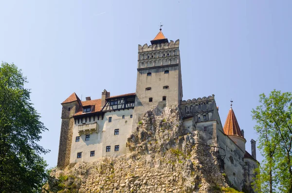 Vista Castelo Bran Romeno Que Também Chamado Castelo Dracula — Fotografia de Stock