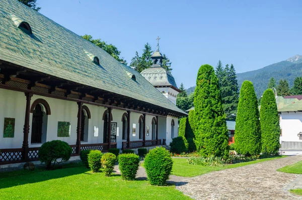 Vue Intérieur Monastère Dans Ville Roumaine Siania — Photo