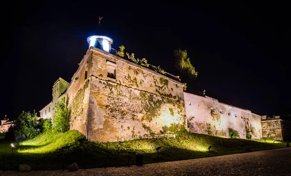 Natt Syn Brasov Fästning Citadellet Del Brasovs Yttre Befästningen Systemet — Stockfoto
