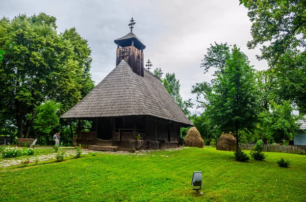 Old Wooden Church Village Museum Bucharest Romania Europe — Stockfoto