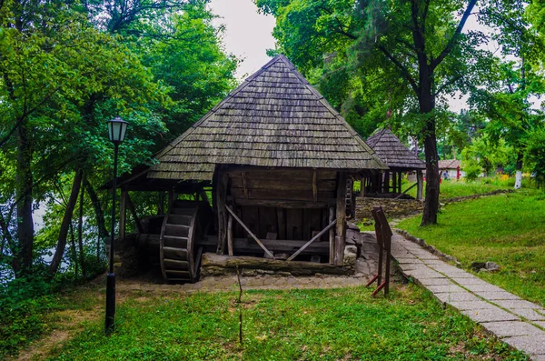 Old Wooden Mill Village Museum Bucharest Romania Europe — Stockfoto