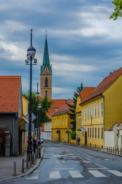 View Nice Building Situated Kaptol Street Croatian Zagreb — ストック写真