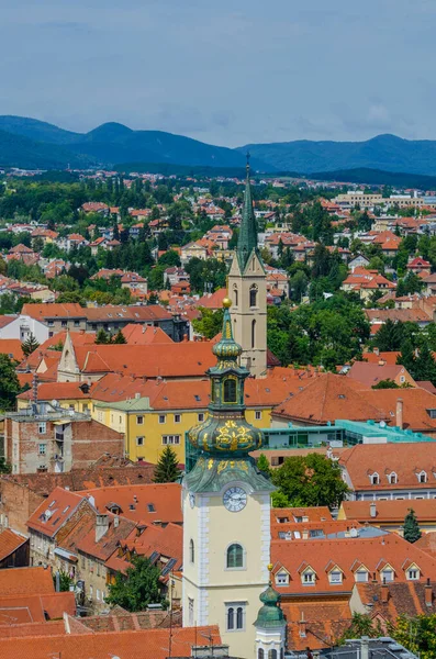 Aerial View Croatian Capital Zagreb — Stock Photo, Image