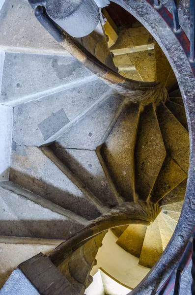 Famosa Escalera Caracol Doble Situada Interior Del Burgo Ciudad Austriaca —  Fotos de Stock