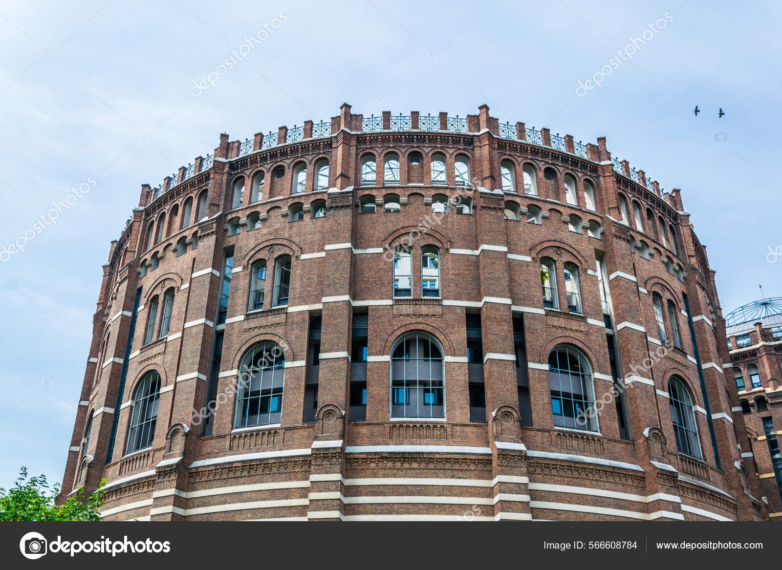 Gasometer Complex Used Serve Gas Storage Facility Nowadays Serves Shopping Stock Photo By C Dudlajzov