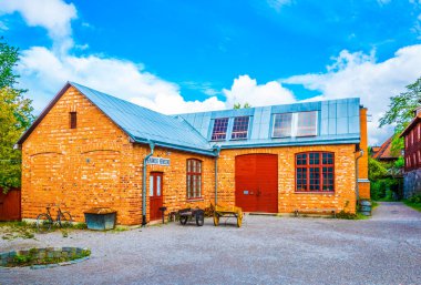 View of a farmhouse in the skansen museum in Stockholm