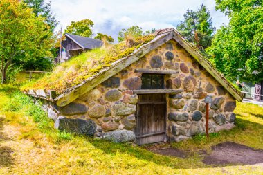 Stockholm 'deki Skansen Müzesi' nin manzarası.