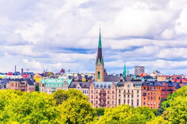 Skansen Müzesi 'nden Stockholm' ün havadan görünüşü