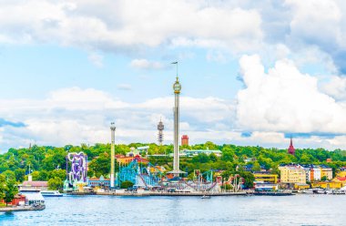 Stockholm, İsveç 'teki Grona Lund Lund Eğlence Parkı.