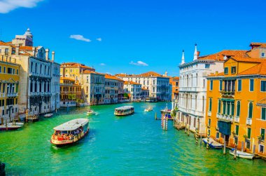 Gorgeous view of the Grand Canal from ponte dell accademia, Venice, Italy