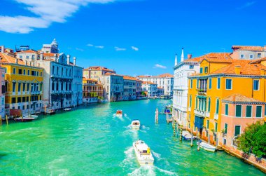 Gorgeous view of the Grand Canal from ponte dell accademia, Venice, Italy