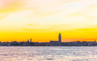 Murano Adası 'ndan Venedik' in gün batımı manzarası
