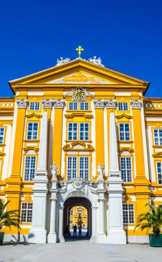 Melk Abbey Kilisesi detayları Aşağı Avusturya 'da. Melk Abbey, dünyanın en ünlü manastır alanlarından biri olan Avusturyalı Benedikt manastırıdır..
