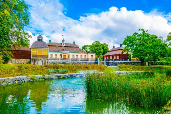 Uitzicht Een Herenhuis Het Skansen Museum Stockholm — Stockfoto