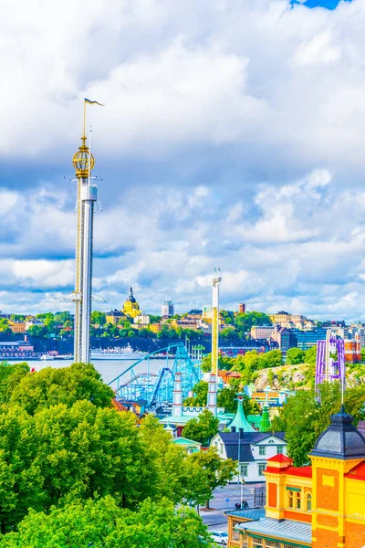 Stockholm, İsveç 'teki Grona Lund Lund Eğlence Parkı.