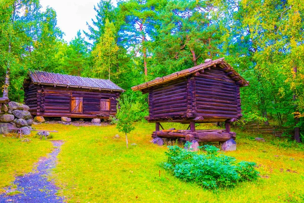 Stockholm 'deki Skansen Müzesi' nin manzarası.