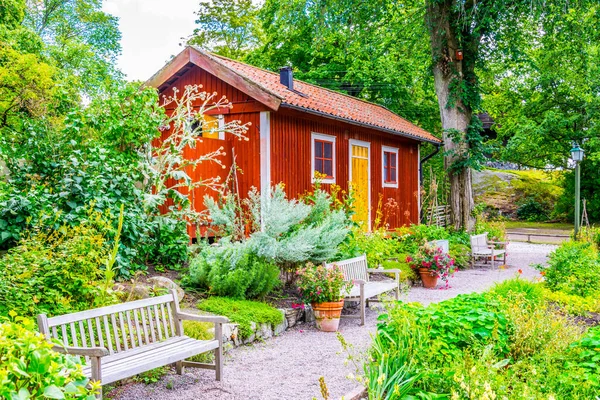 Stockholm 'deki Skansen Müzesi' nin manzarası.