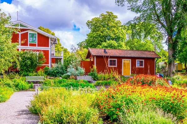 Stockholm 'deki Skansen Müzesi' nin manzarası.