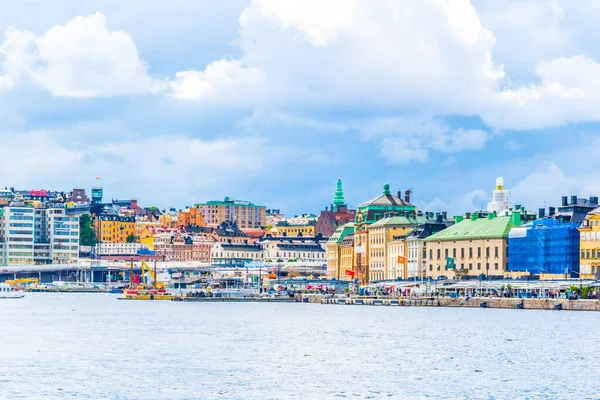 Blick Auf Die Gamla Stan Altstadt Stockholm Einschließlich Riksdagshuse — Stockfoto