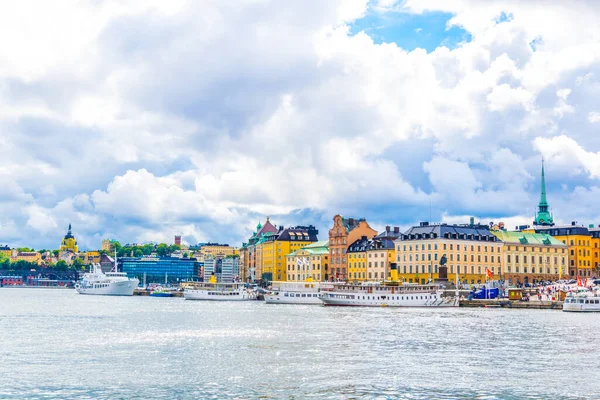 Stockholm 'de Gamla Stan' in Panorama Manzarası