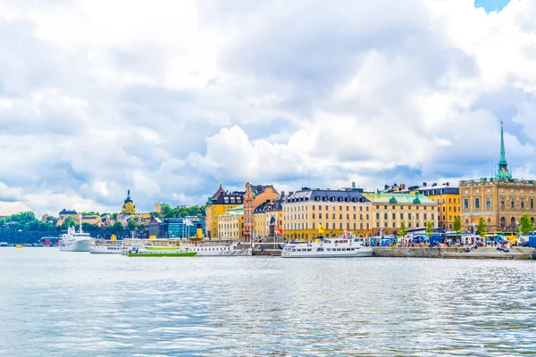 Stockholm 'de Gamla Stan' in Panorama Manzarası