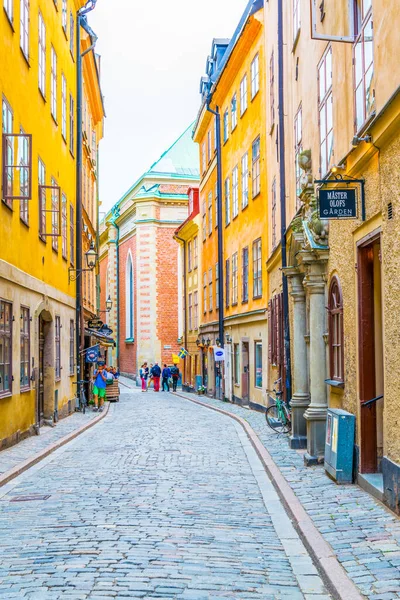 Street Gamla Stan Central Stockholm Sweden — Foto Stock