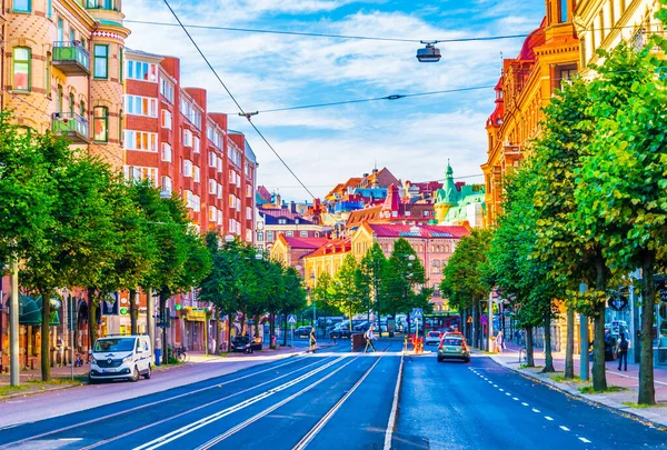 İsveç 'te Goteborg' da bir sokak manzarası