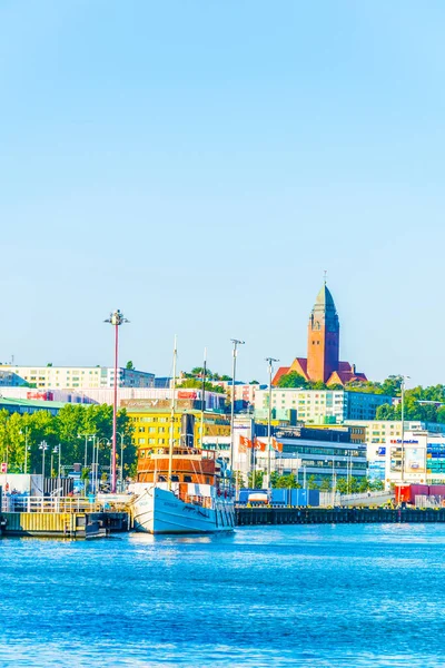 View Quay Oscar Fredrik Church Swedish Gotebor — Stockfoto