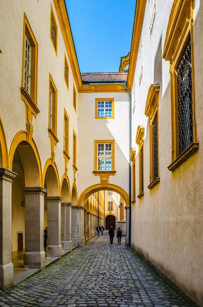 View Narrow Corridor Mel Abbey Austria — Foto Stock