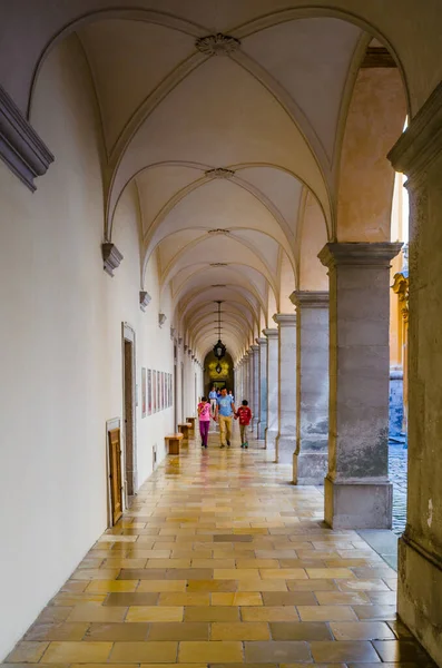 View Narrow Corridor Mel Abbey Austria — стоковое фото