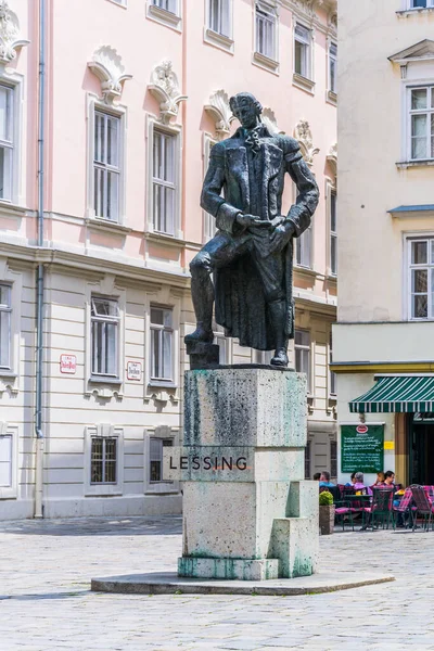 Monument Över Gotthold Ephraim Lessing Österrikes Huvudstad Wien — Stockfoto