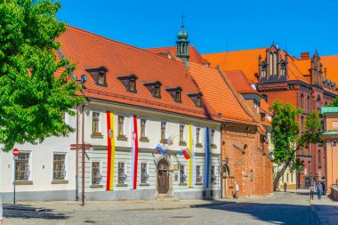 Merkezi Wroclaw 'daki Katedral Meydanı, Polan