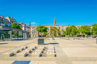 Nowy targ square in central Wroclaw, Polan