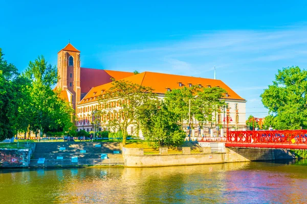 University Library Church Our Lady Sand Wroclaw Polan — Foto de Stock