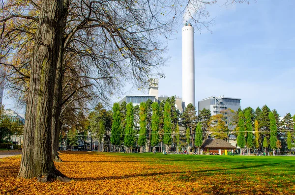 View Josefswiese Park Central Zurich Autum — Stockfoto