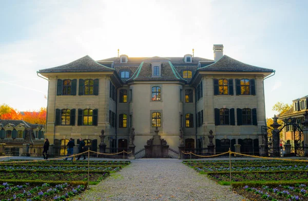 Uitzicht Het Haus Zum Rechberg Aangrenzende Tuin Zurige — Stockfoto