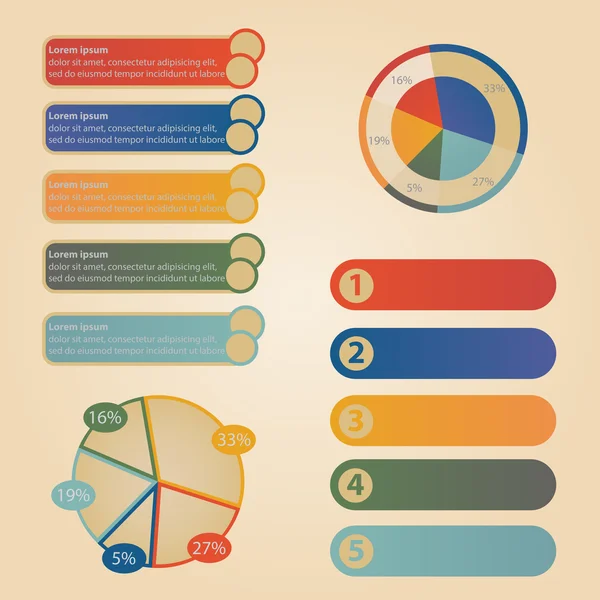 Set de elementos de info gaphics — Vector de stock