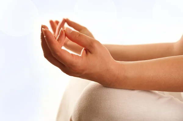 Exercising yoga — Stock Photo, Image