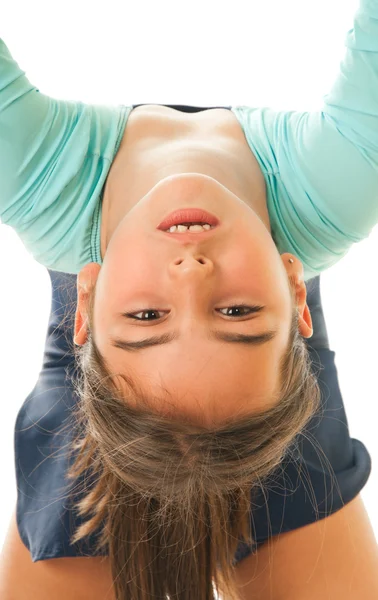 Menina fazendo ginástica — Fotografia de Stock