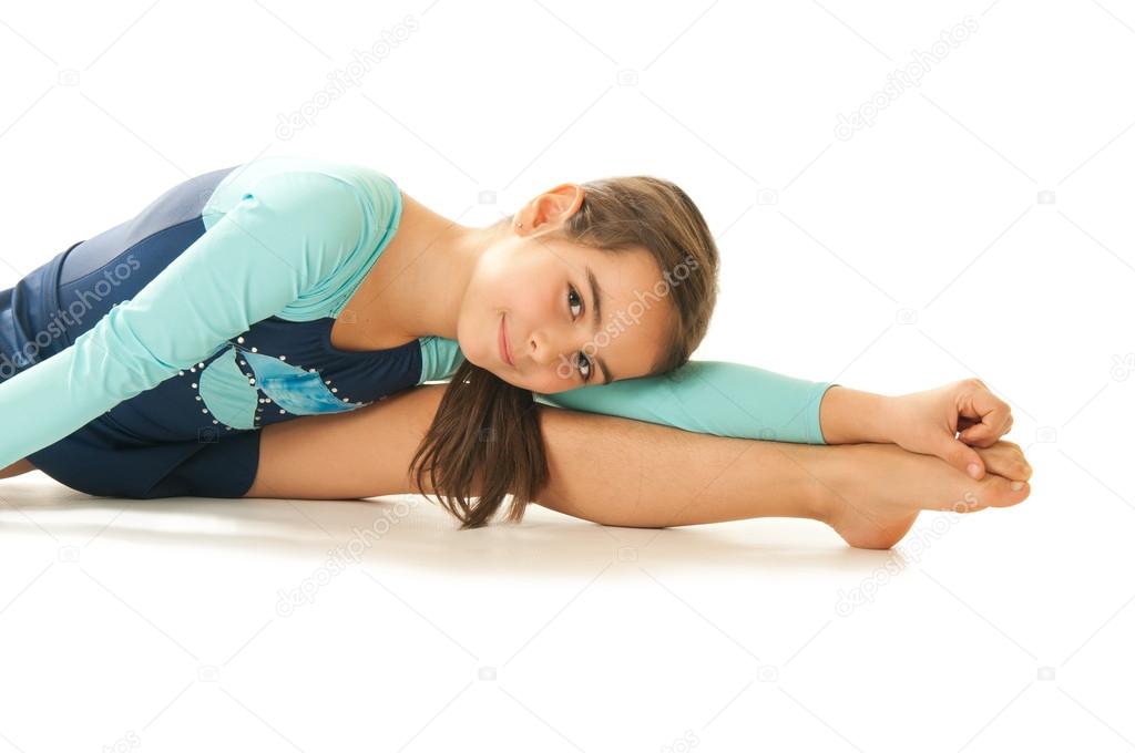Girl doing gymnastics