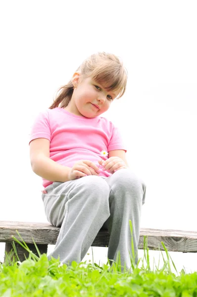 Girl with flower — Stock Photo, Image