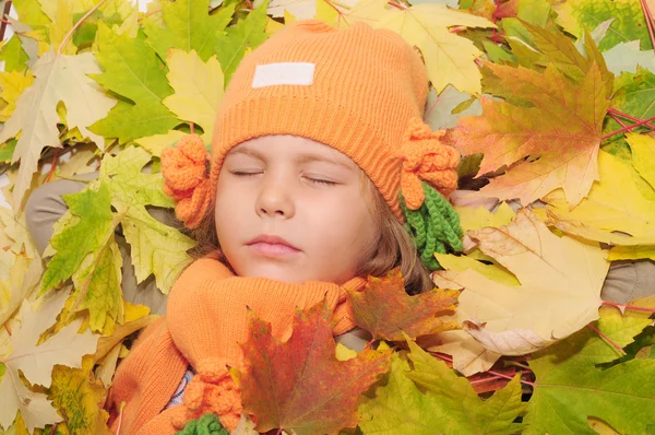 Beautiful girl portrait in autumn — Stock Photo, Image