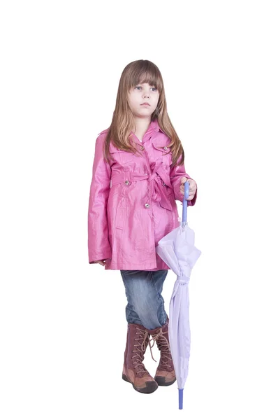 Menina posando com guarda-chuva — Fotografia de Stock