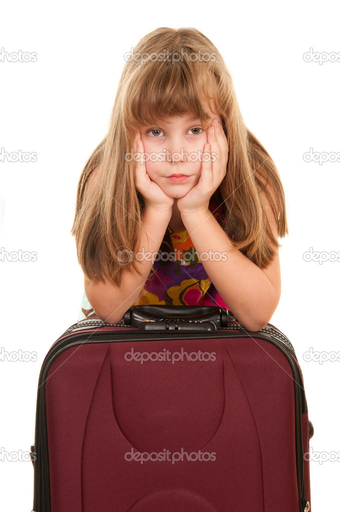 girl with a suitcase