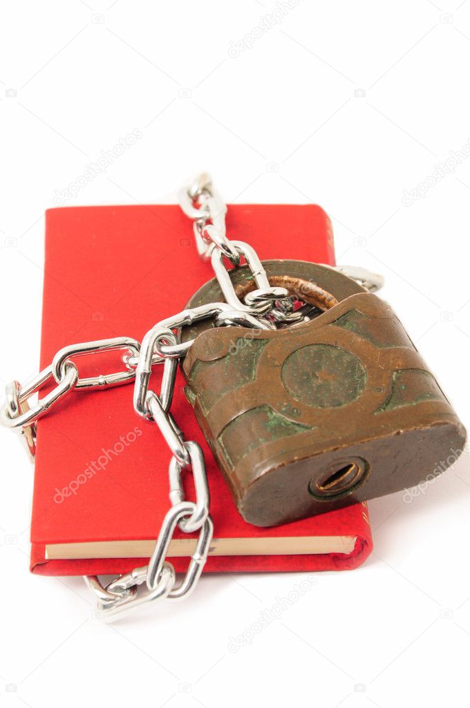 Book locked padlock