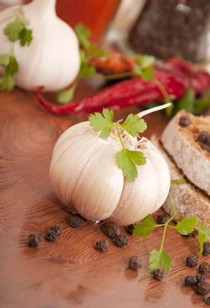 Spices on the kitchen table — Stock Photo, Image