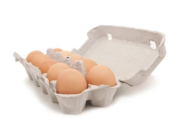 Open egg box — Stock Photo, Image