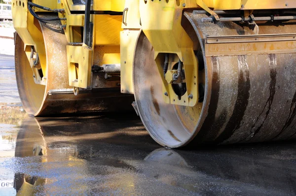 Compactador de rodillos de vibración pesada — Foto de Stock