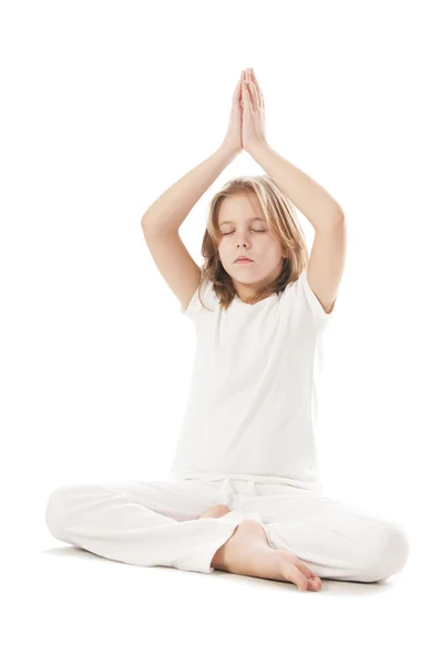 Mladá dívka, meditace — Stock fotografie